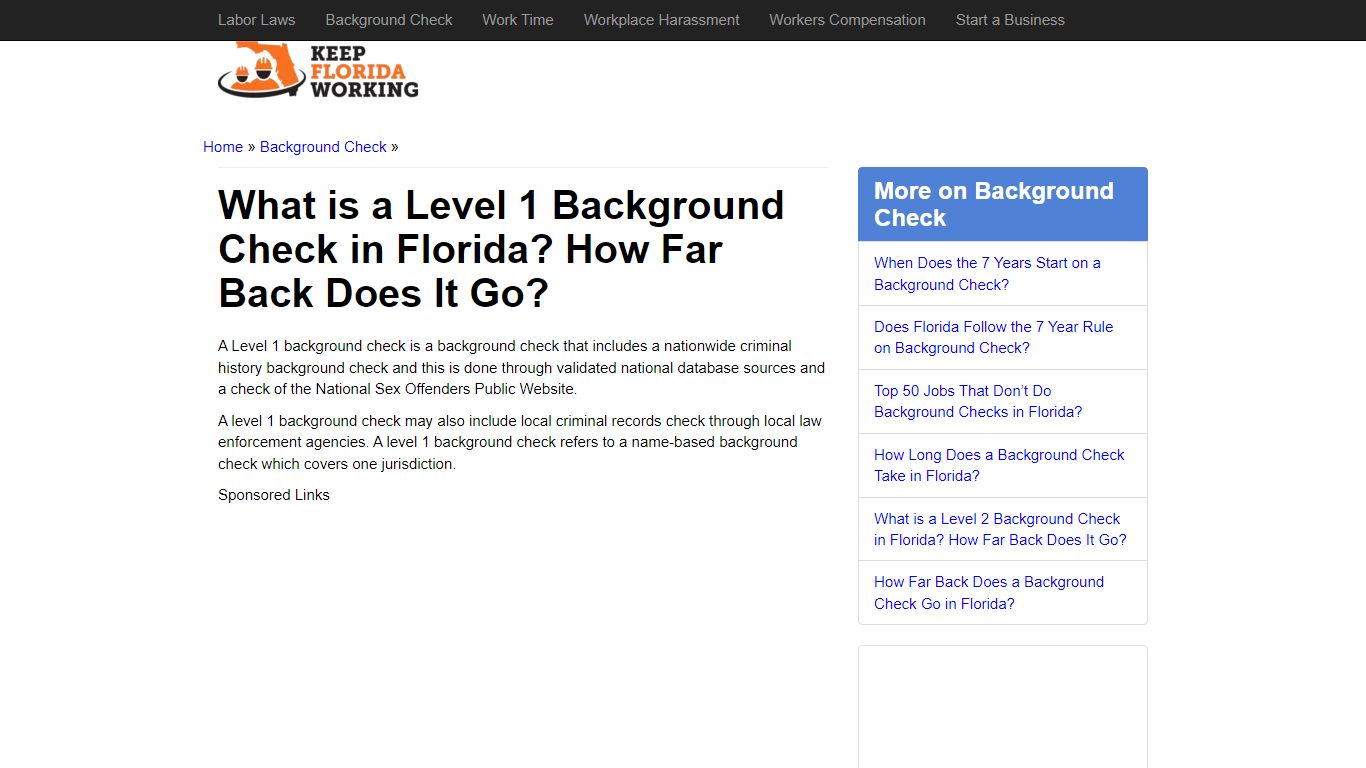 What is a Level 1 Background Check in Florida? How Far Back Does It Go?
